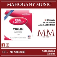 D'Addario 2104 Red Label Violin String Set, 1/2 Scale, Medium Tension