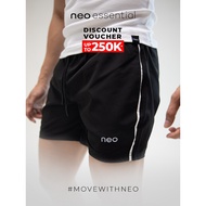 Neo Essential Men's Gym Shorts | Black Sport Shorts
