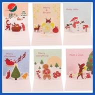 Greeting Cards Prime Blessing Xmas Gift Christmas -up Decorative Child for Kids 6 Sets yjingyz