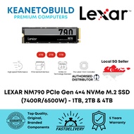 Lexar NM790 SSD 1/2/4TB PCIe Gen4 NVMe M.2 2280 Internal Solid State Drive, Up to 7400MB/s, Compatib
