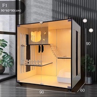 F&G กรงแมว วิลล่าแมว บ้านแมว cat villa house วิลล่าแมว กรงแมว พื้นที่ว่างขนาดใหญ่ กันน้ำ มีล้อ วัส