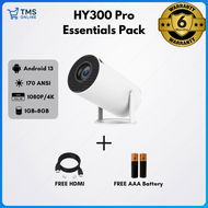 TMS Android 13 HY300 Pro 4K Support Portable Mini Projector WiFi 6 Dual Band Bluetooth 170 ANSI SUPE