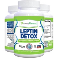 Power By Naturals Leptin Detox Cleanse for Reduce Weight - Natural Gut & Colon Cleanser, 1532mg, Aca