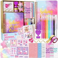 DIY Journal Kit for Girls - 48 pcs DIY Journal Set for Tween & Teen Girls, Stationery Set, Scrapbook