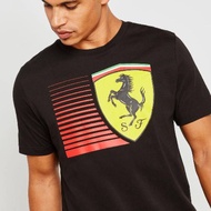 HITAM KATUN T-shirt distro ferrari strip lis full T-Shirt sport Car Racing T-Shirt Cotton digital Sc