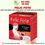 Felic fote pills - Supplement iron, folic acid, reduce the risk of iron deficiency anemia (H/100 pil
