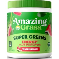 Amazing Grass Super Greens 7.4oz Powder Energy Watermelon, 30 Servings