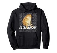 Go to Horny Jail - Cheems Doge Meme Pullover Hoodie