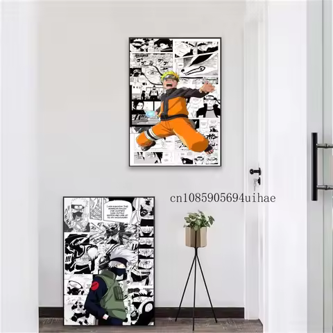 Naruto Pain Uchiha Obito Art Print Anime Themed Canvas Painting Unique Wall Decor for Anime Fans Pre