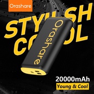 ( powerbank original brand) Orashare O20 Power Bank 20000mAh Fast Charging Powerbank Large Capacity 