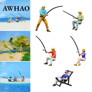 [AWHAO] Mini People Figure Tiny People Figurine Simulation Diorama Figure Diecast Figure 1/64 Scale 