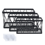 3 Pack Over Cabinet Storage Organizer  Wall Mounted Adhesive Cabinet Door Organizer Rustproof Cabine