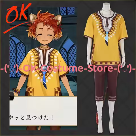 [Customized Size] Twisted Wonderland Cheka Kingscholar Cosplay Costume Leona's Nephew Prince Outfit 