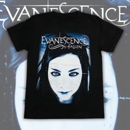 Fungsan Amy Lee Band Logo Graphic Print T-Shirt Signature Men And Women Fashion V-Neck Cotton Casual