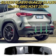 For Mercedes Benz GLA180 GLA200 GLA220 GLA250 GLA45 AMG H247 2020  Rear Bumper Splitter Lip Body Kit Diffuser Guard Prot