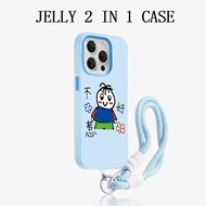 Jelly Color 2 In 1 Simple Line Image A Boy Premiumcasing Xiaomi 15T Pro C75 C85 F7 C71 C65 poco M7 P