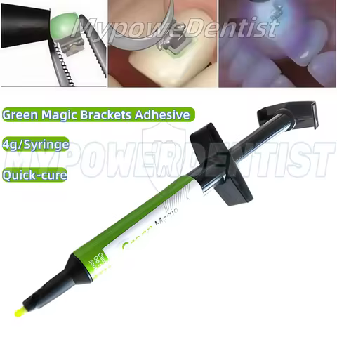 Dental Green Magic Adhesive Light Cure Paste Brackets Bond Ormco Grengloo Style