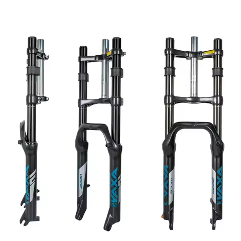 ZOOM E-bike Bike Supension Fork Double Shoulder Snow Front Fork MTB Fork 135x9mm 140mm Travel Disc B