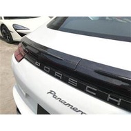 台灣現貨Porsche Panamera17-19新款保時捷帕拉梅拉971改裝干碳纖維尾翼定風翼兩件機蓋風口
