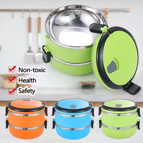 Leakproof Trave Adult Vacuum Hot Food Flask Lunch Box Warmer Food Container