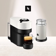 【臻選厚萃】Nespresso Vertuo POP 膠囊咖啡機 雲朵白+白色奶泡機