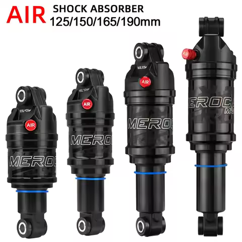 MEROCA MR-2 MTB Bike Air Shock Absorber 125/150/165/190mm Adjustable Air Pressure Aluminum Alloy Bic