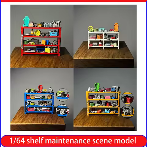 1/64 Shelf Model Car Repair Shop Repair Scene Accessories