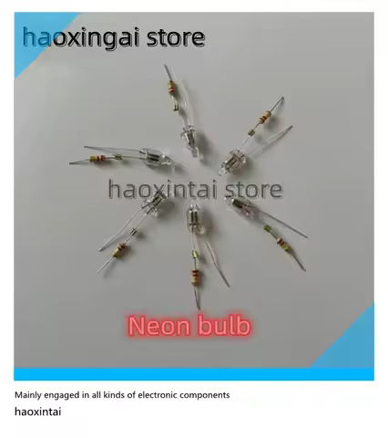 20PCS Neon bulb indicator welding resistance 4*10 6*13 5*13 Red orange red PVC tube heat shrink pipe