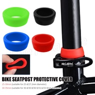 Bike Crank Protective Sleeve Cycling Seat Tube Waterproof Cover Mountain Bike Seatpost Protective Case Bicycle Seat Post Silicon Ring Dust Cover Cycling Accessories