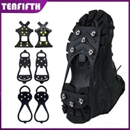 TENFIFTH 1 Pair Anti Slip Ice Claw Ice Gripper Outdoor Climbing Snow Over Shoes Covers Hiking Climbi