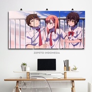Hiasan Kamar Cowok Waifu Yumemiru Danshi Wa Genjitsushugisha 60X30 Multipanel / Hiasan Dinding Besar