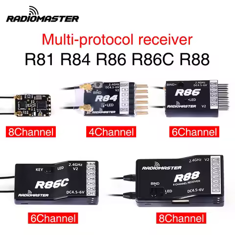 Hot RadioMaster R81 R84 R86 R86C R88 R161 R168 2.4GHz Over 1KM SBUS Nano Receiver Compatible FrSky D