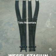 Wesel Stasiun Rel Miniatur Kereta Api Rail King - Sepasang