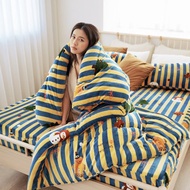 超柔瞬暖法蘭絨床包 被套 鋪棉暖暖被/床單 兩用被毯/FL051