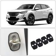 4pcs/set ABS Car Door Lock Protecet Cover Door Lock Cover for Peugeot 308 408 508 3008 207 Citroen C