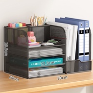 File Placement Rack Bookshelf Office Desk Rack Desktop File Storage Rack Book Stand File Box