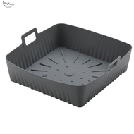 23cm/9Inch Square Large Silicone Air Fryer Liners Mold for  Air Fryer 6-8QT Reusable Airfryer Oven B
