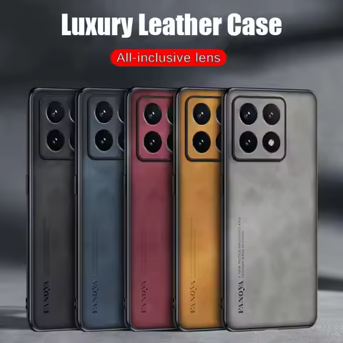 Mi14t 14tpro Luxury Sheepskin Leather Case For Xiaomi Mi 14t Pro 5g Business Retro Protect Back Cove
