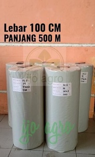 Plastik Mulsa Hitam Perak Murah Lebar 100 Cm Panjang 500 Meter 1Roll