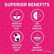 Nano Collagen Gummies 200mg (60s) w/ Vitamin C E, Biotin, Zinc, and Collagen Peptide, Skin Moisture 