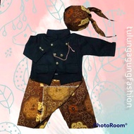 beskap pitonan//beskap bayi dan anak //Surjan anak kombinasi rantai baju dalang gratis blangkon//bes