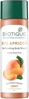 Biotique Bio Apricot Refreshing Body Wash 190Ml/6.42Fl.Oz. I 100% Soap Free I Gently Cleanses Withou