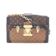 【二手】LOUIS VUITTONMonogram Reverse M43596 單肩包/行李箱手拿包/PVC塗層帆布皮革行李箱手拿包