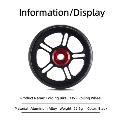 Folding Bike CNC Aluminum Roller Wheels Sealed Bearing Transport Wheels Auxiliary Pushing Accessorie