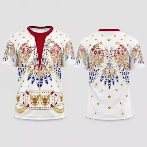 2026-27 New Elvis Presley Men's Shirt 3D Printed Y2K Casual Quick Drying T-shirt, Concert Fan Commem