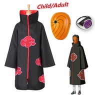 Naruto Costume Uchiha Obito Tobi Akatsuki Cosplay Cloak Halloween Carnival Adult Kids Costumes Acces