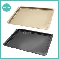 Gold Black Cookie Sheet Flat Rectangular Baking Tray Carbon Steel Oven-Safe Rectangle Bakeware Molde