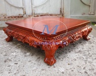 Kỷ rồng gỗ hương đế chân quỳ đôn rồng chầu gỗ cao 8cm