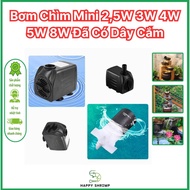 Mini Submersible Pump 2.5W 3W 4W 5W 8W With Plug | Specialized Pump for Small Landscape Terrarium Aq