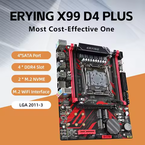 ERYING X99 Gaming Motherboard Kit D4 LGA 2011-3 Support procesador xeon E5 V3 V4 Dual Channel ECC RA